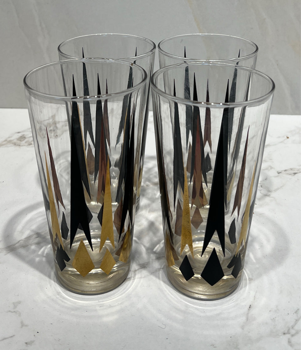Set of 4 Golden Peaks Glasses
