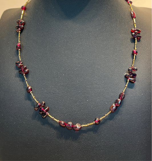 Sterling and Garnet Necklace