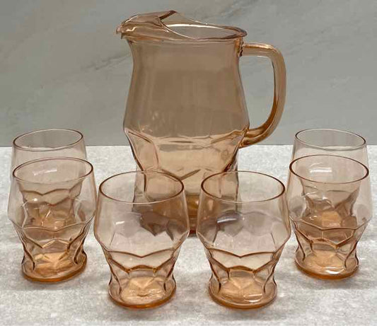 Pitcher and 6 Glasses