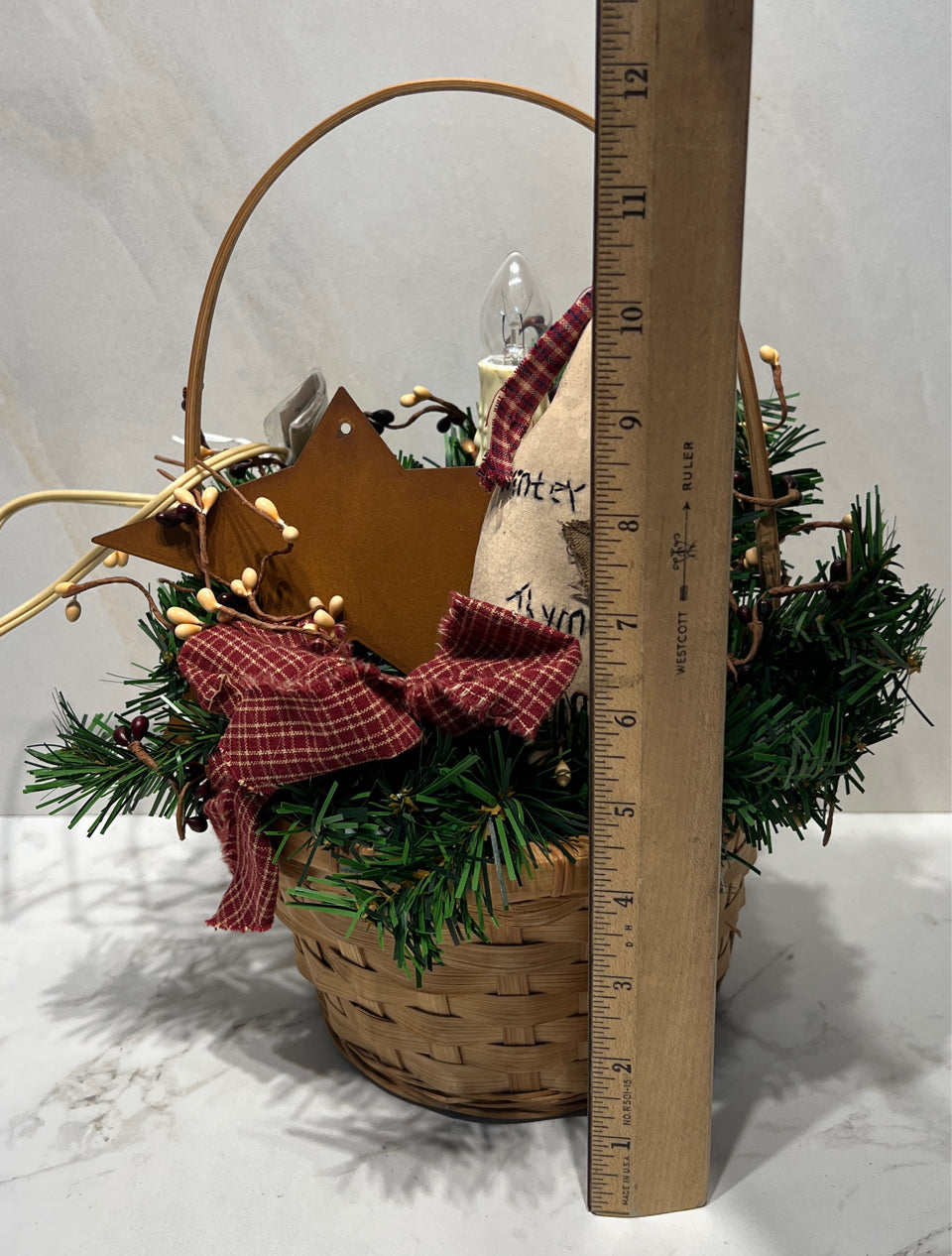 Lighted Basket Decor