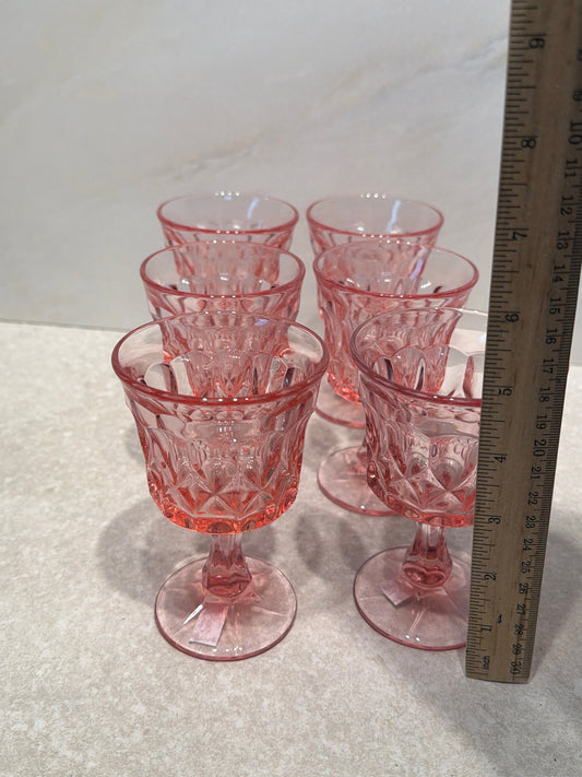 Set of 6 Perspective Pink Glasses