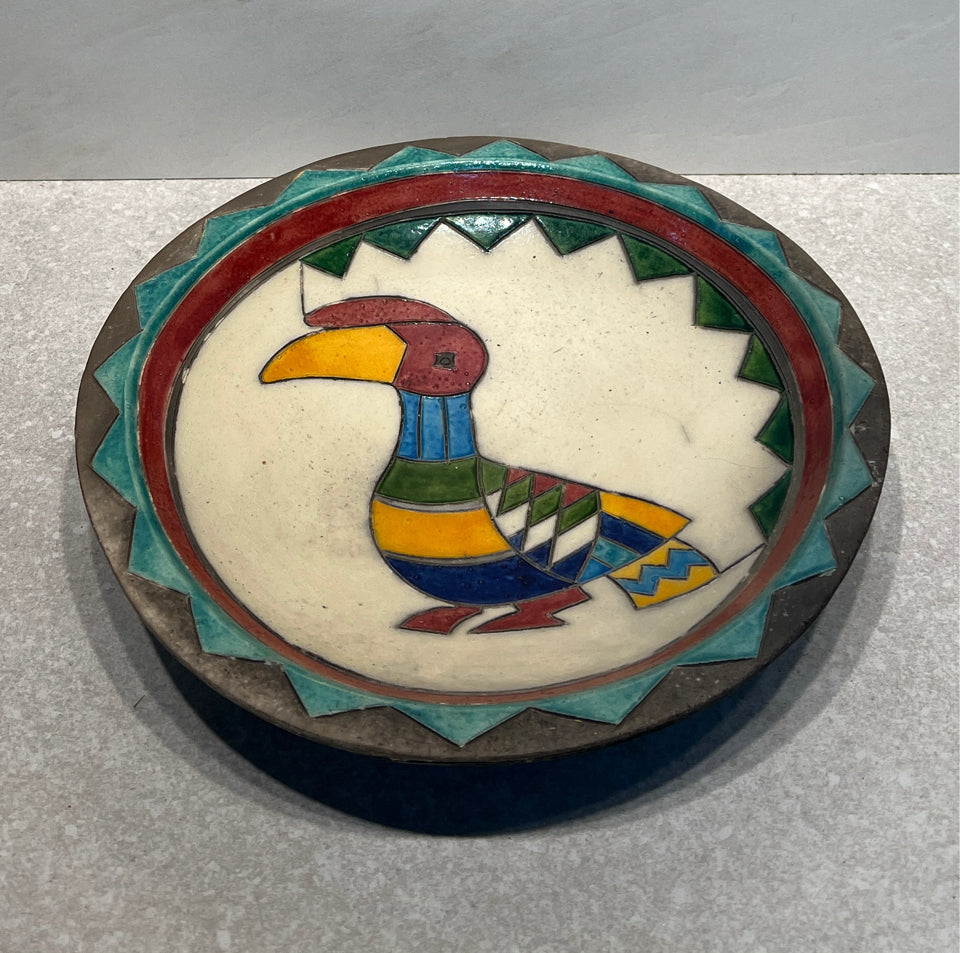 Pottery Bird Bowl