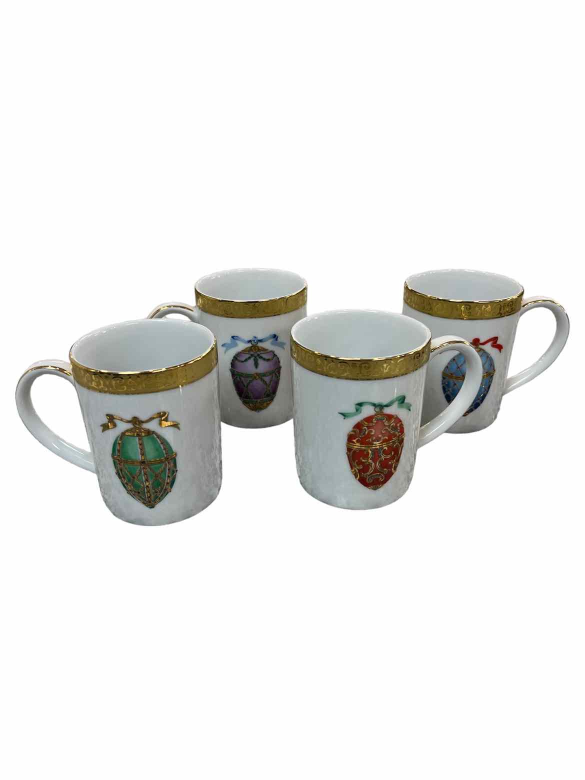 Set of 4 Royal Gallery Feberge Egg Mugs