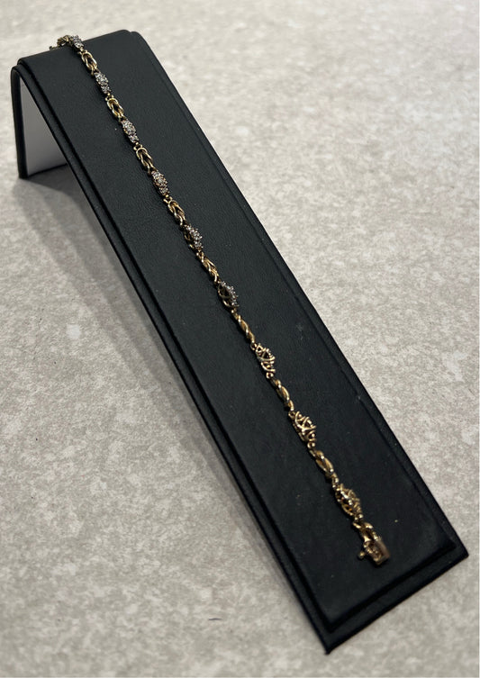 10K Gold And Diamond Bracelet