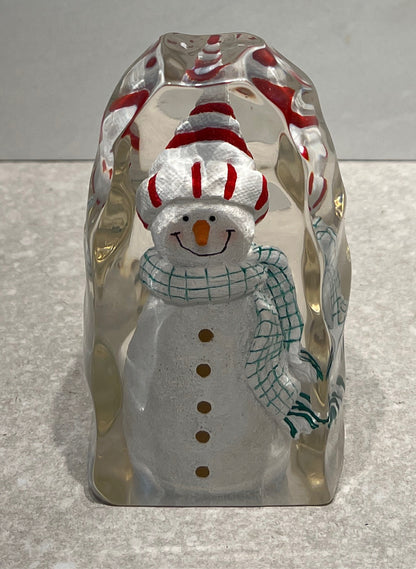 Lucite Snowman