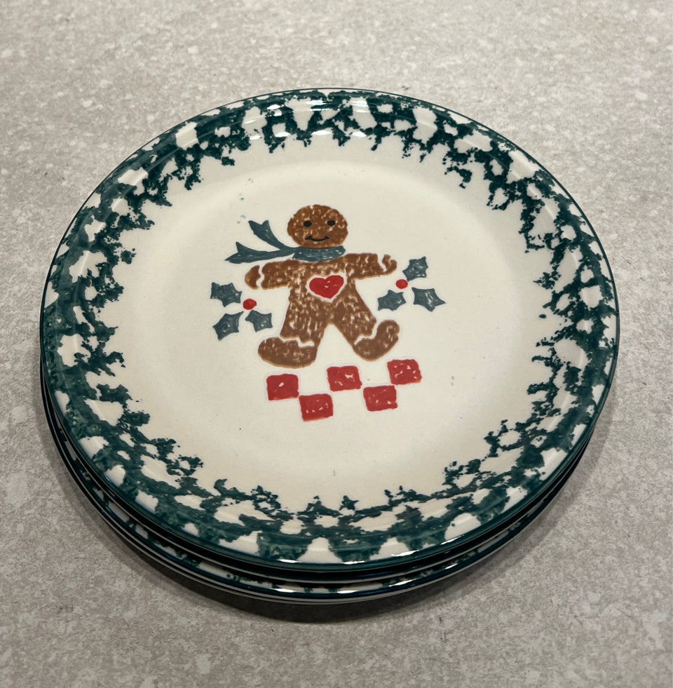 Set of 4 Gingerbread Plates