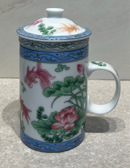 Covered Mug with Strainer