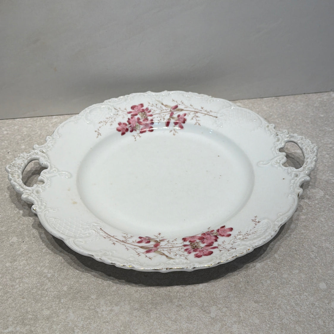 Floral Handled Plate