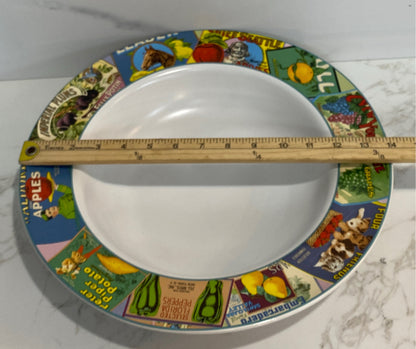 Vintage Labels Bowl