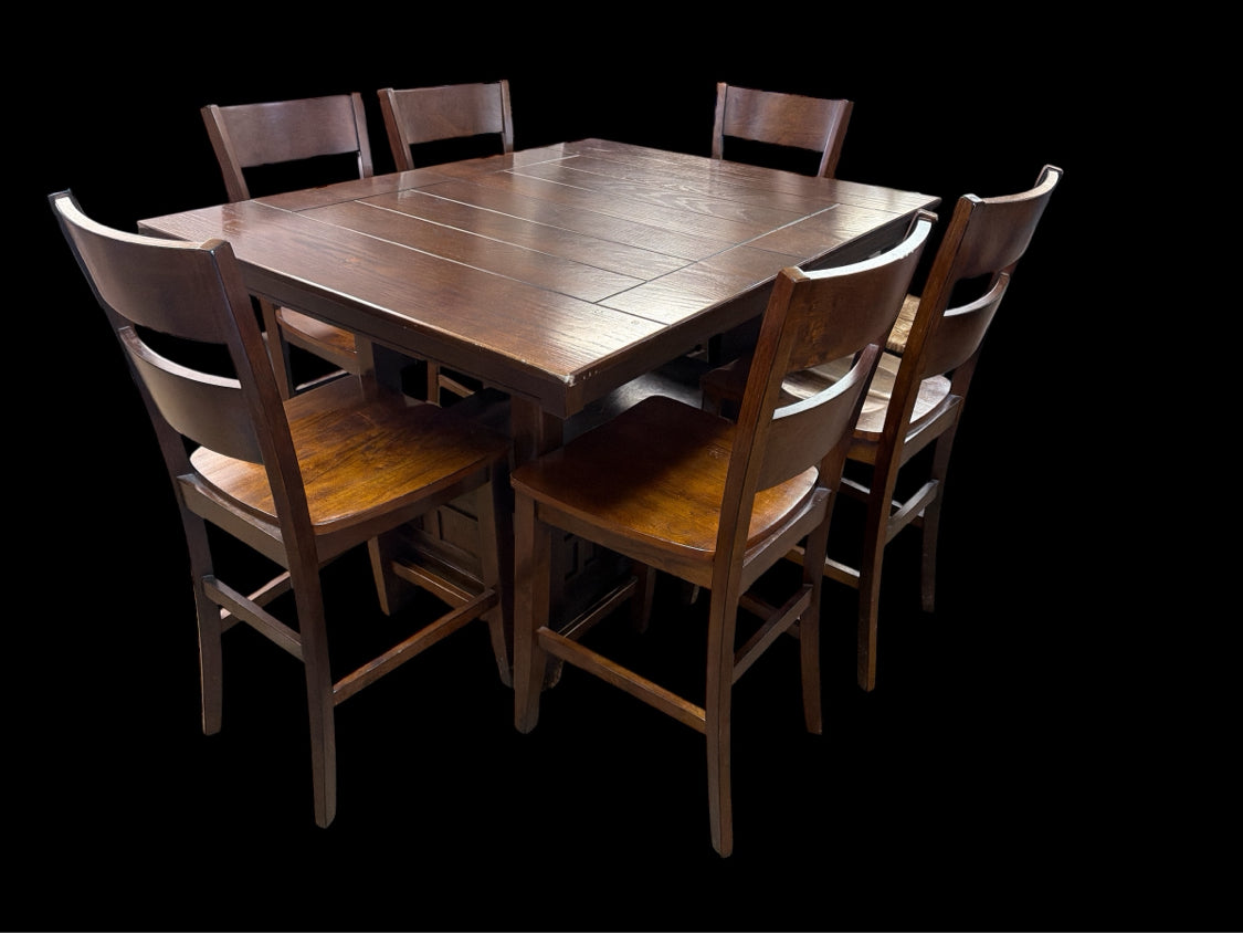 Pub Table and 6 Chairs