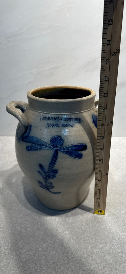 Beaumont Pottery Handled Crock