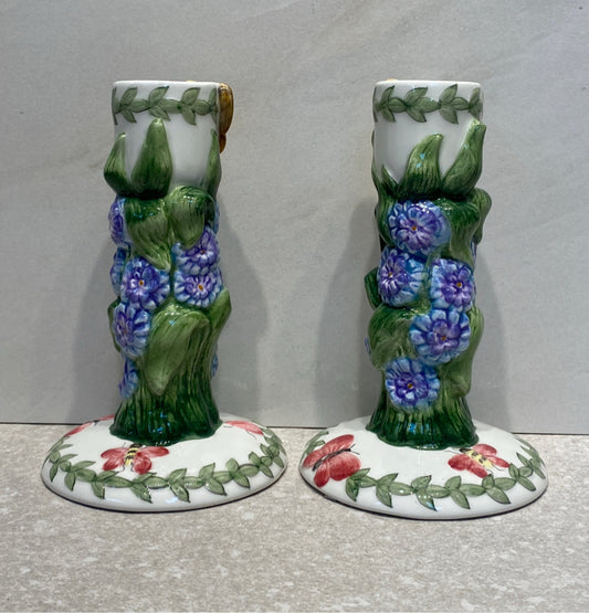 Portmeirion - Pair of Candleholders