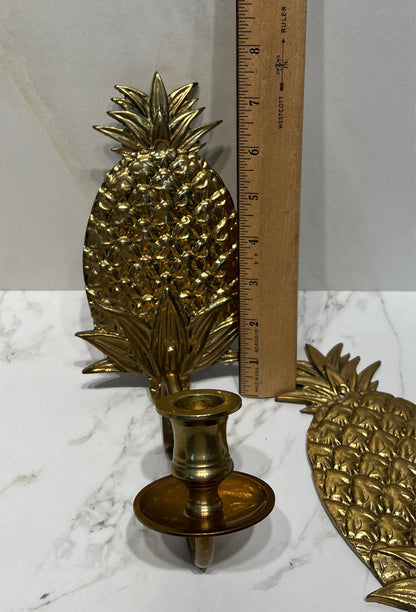 Set of 2 Brass Candle Holders