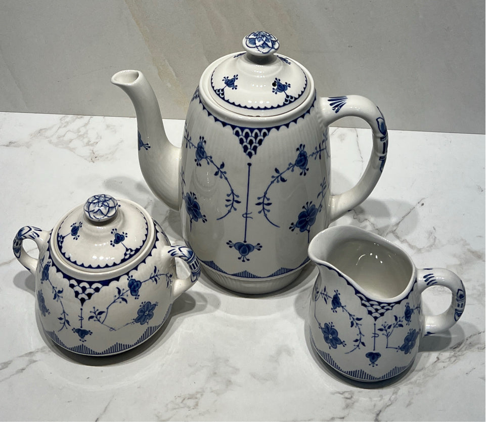 Teapot, Sugar, and Creamer - as is