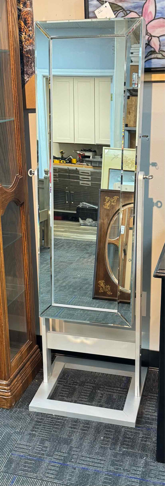 Storage Jewelry Floor Mirror