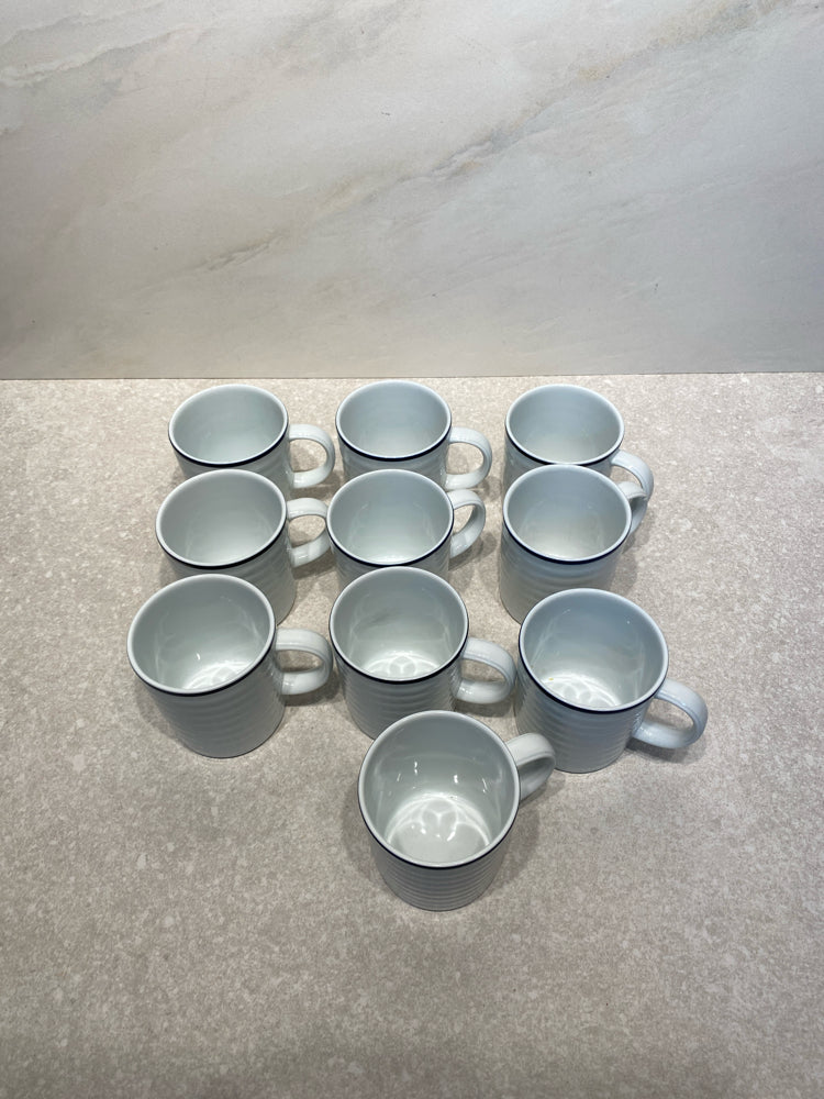 Set of 10 Crate And Barrel Mugs