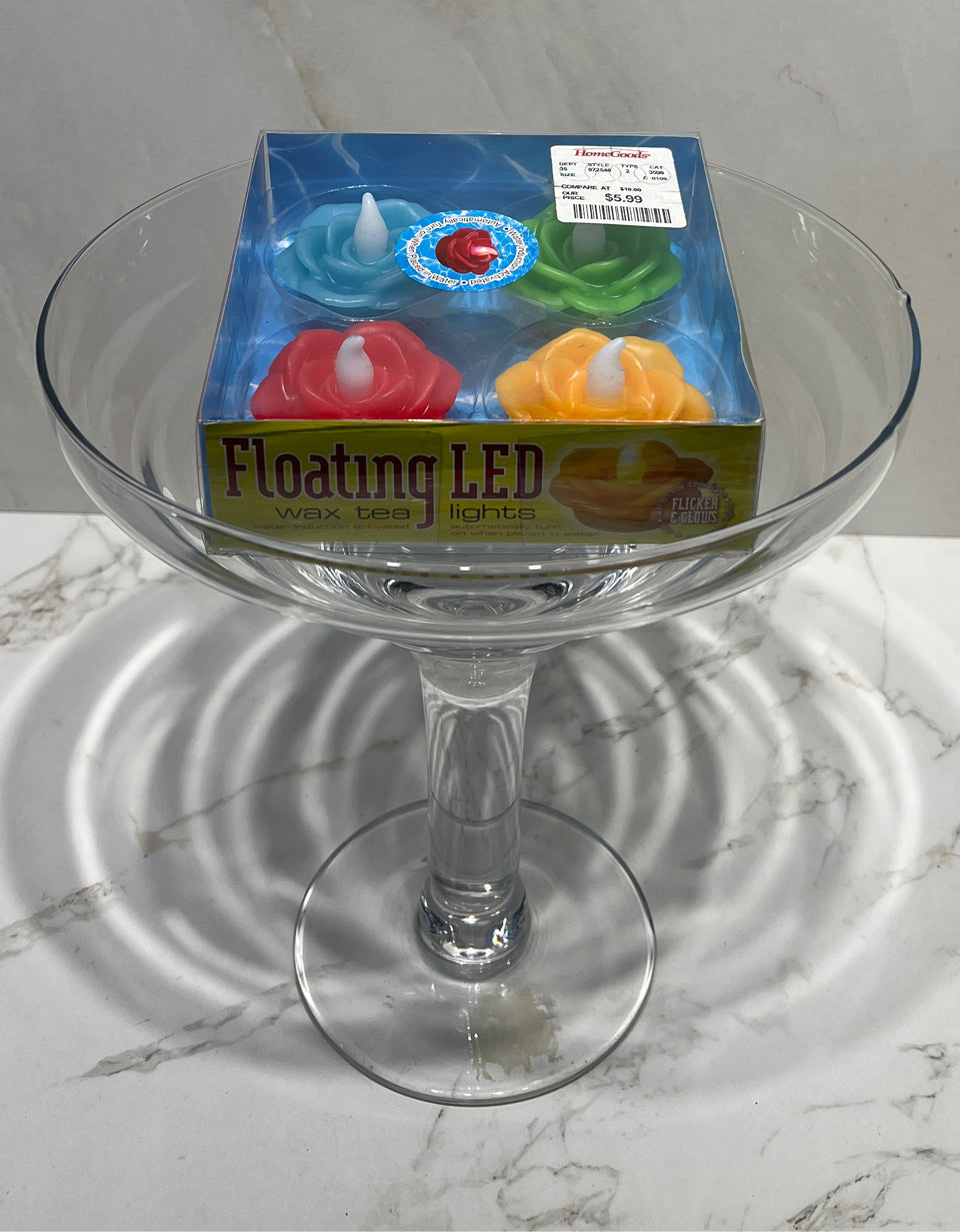 Large Glass with Floating Candles