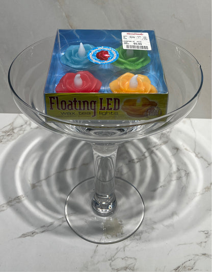Large Glass with Floating Candles