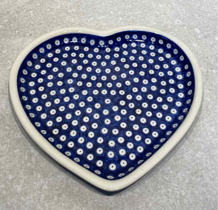 Polish pottery Heart Plate