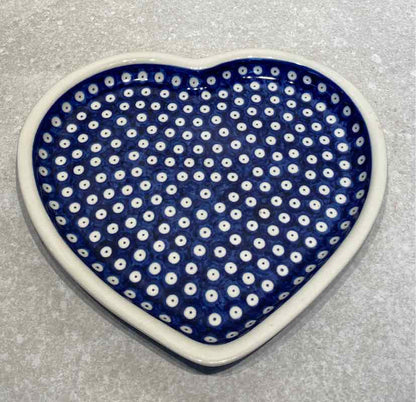 Polish pottery Heart Plate