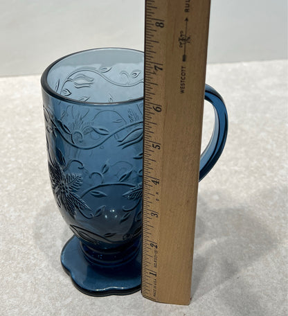 Set of 4 Princess House Blue Mugs