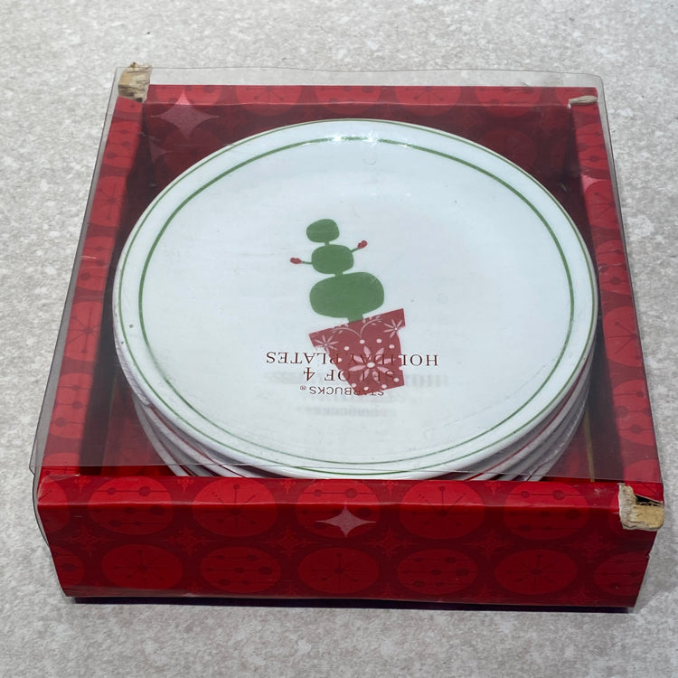 Set of 4 Starbucks Plates