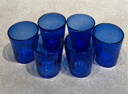 Set of 6 Blue Glasses