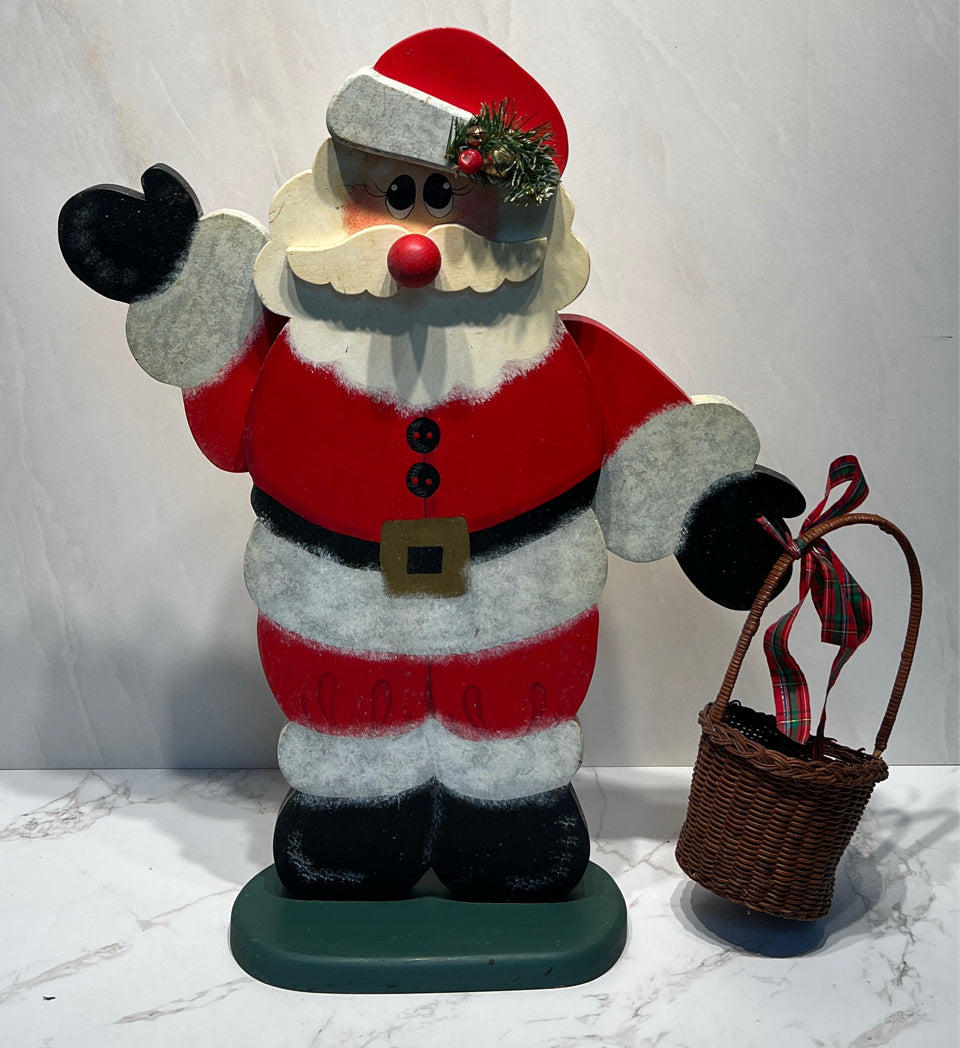 Wooden Santa Figurine