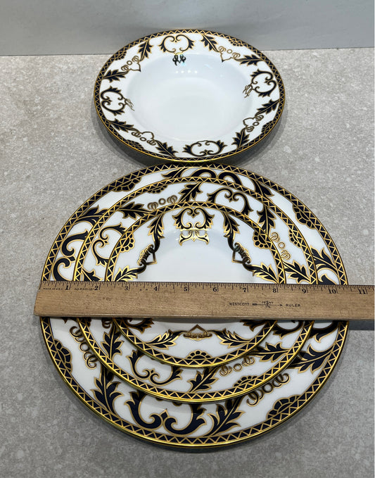 Set of 4 Royal Crown Derby Majesty Dishes