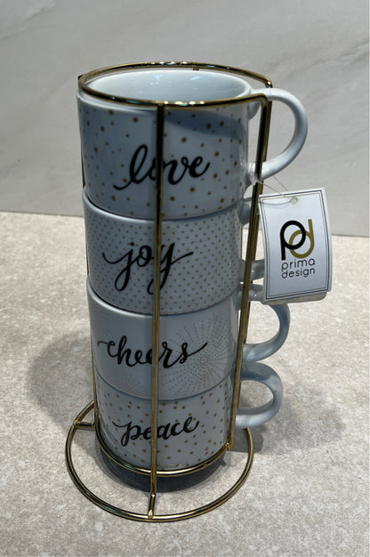 Set of Mugs With Carrier