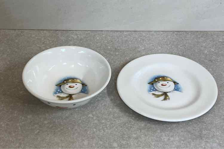 Royal Doulton Snowman Bowl and Plate