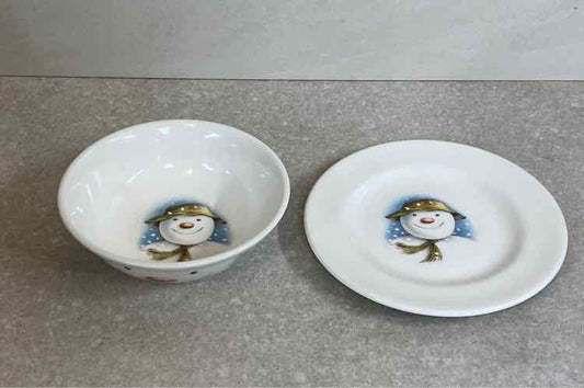 Royal Doulton Snowman Bowl and Plate