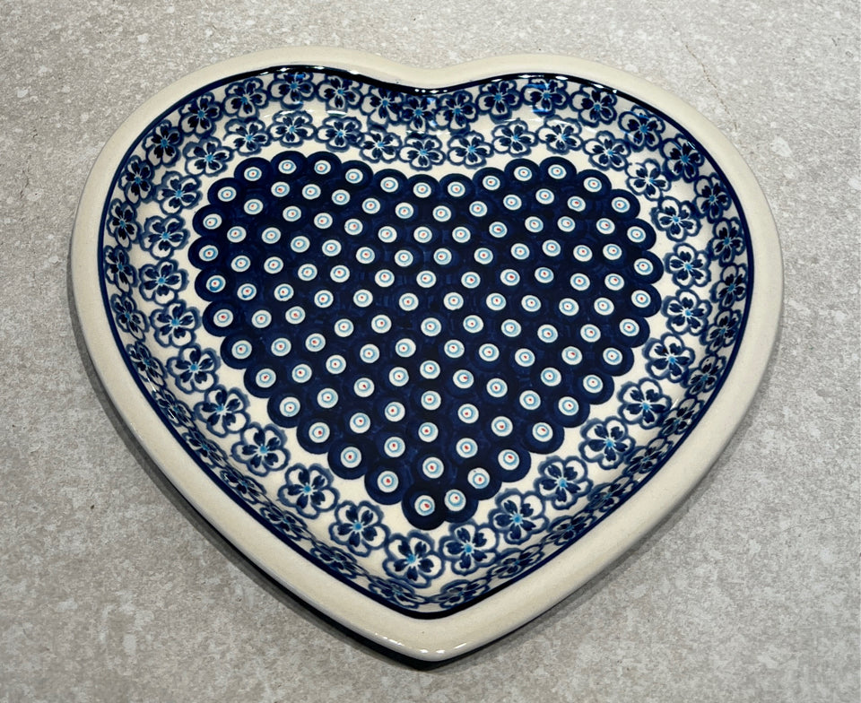 Polish Pottery Heart Plate