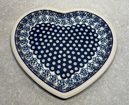 Polish Pottery Heart Plate