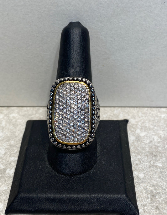 Crystal Rectangle Ring - Size 9