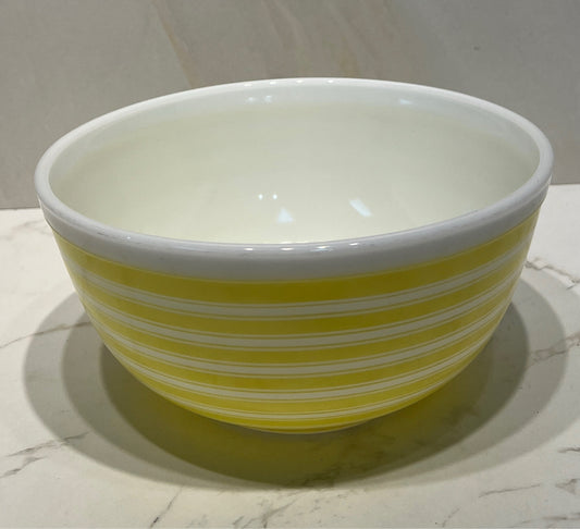 Pyrex Yellow Rainbow Stripes Bowl