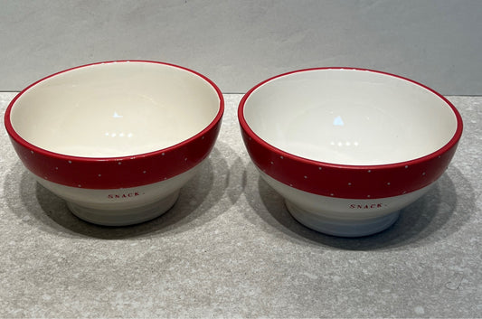 Pair of Rae Dunn Snack Bowls