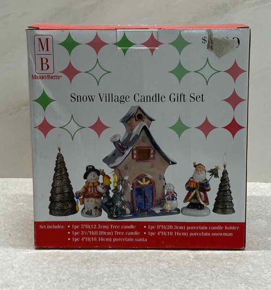 Snow Village Candle Set