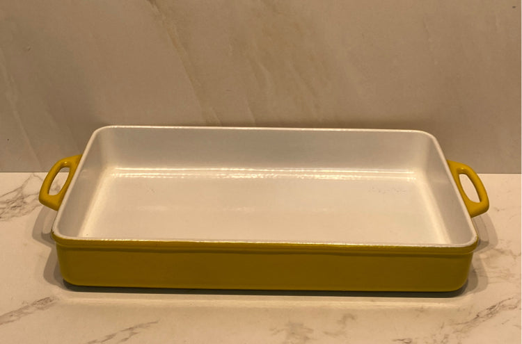 Yellow Enamel Casserole
