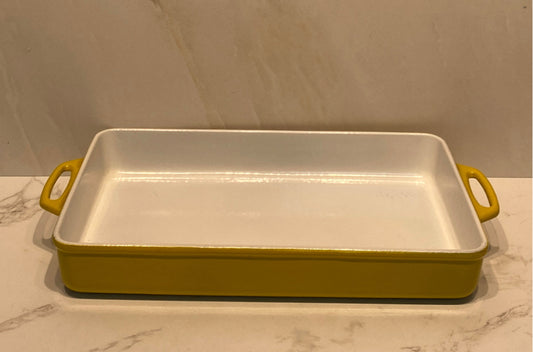Yellow Enamel Casserole