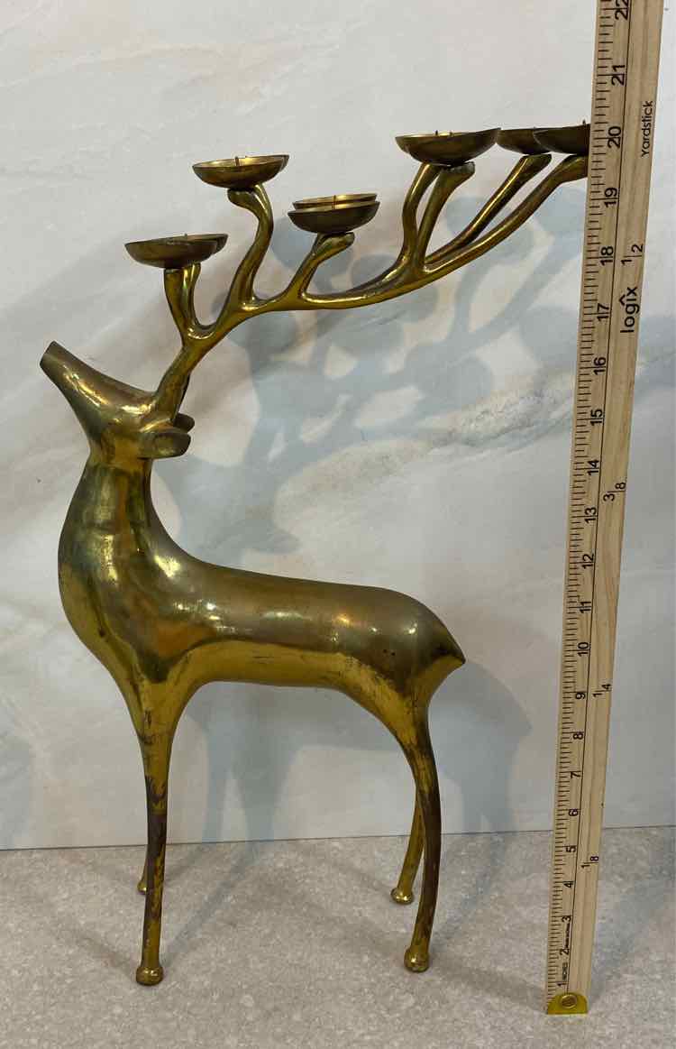 Brass Deer Candleholder