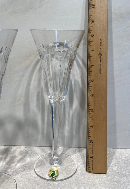 Set of 2 Waterford Crystal Champagne Glasses