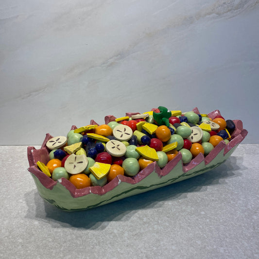 Decorative Fruit Platter - Signed Nichols
