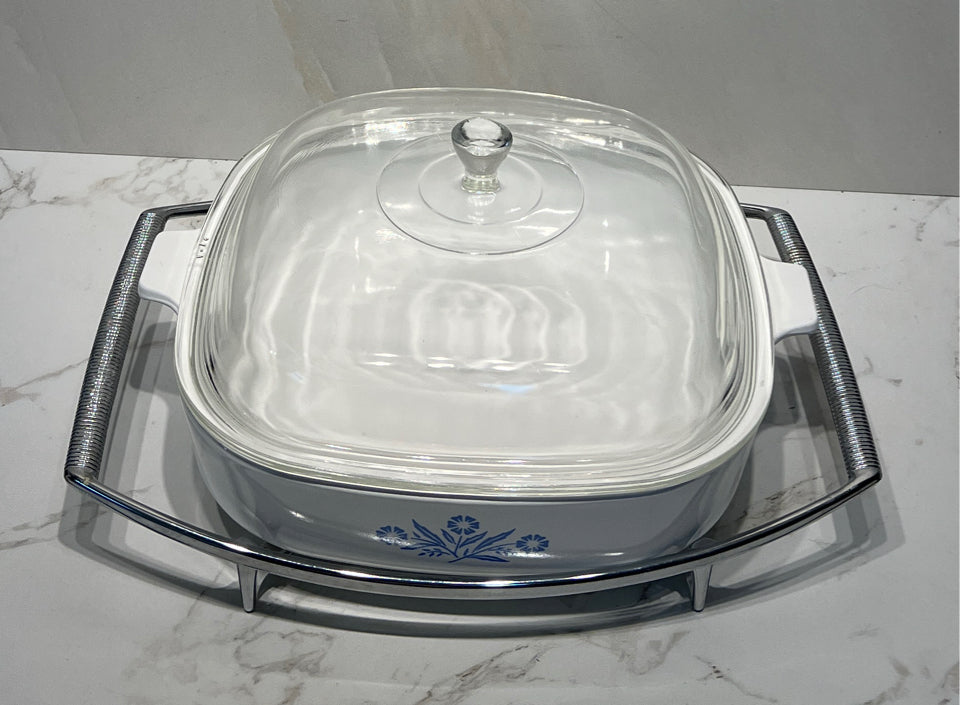 Corningware Bowl with Cover and Stand
