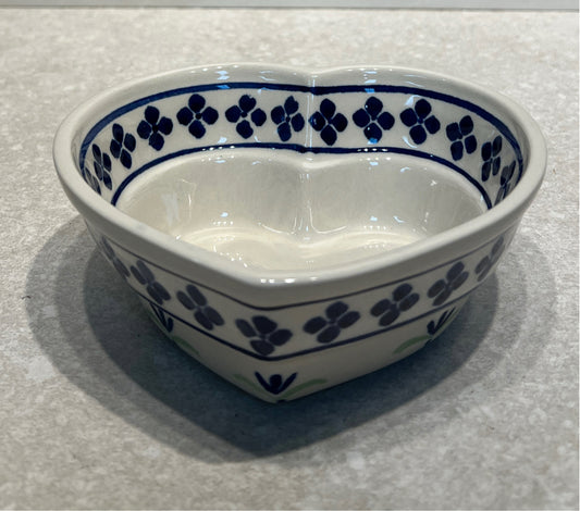 Polish Pottery Heart Bowl