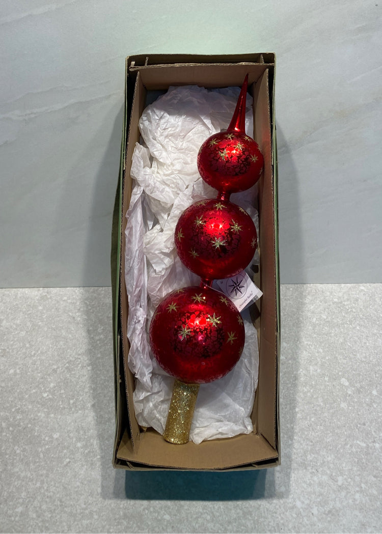 Christopher Radko Ruby Star Tree Topper