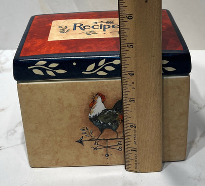 Rooster Recipe  Covered Box
