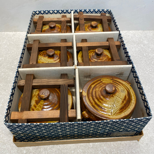 Set of 6 Covered Rice Bowls