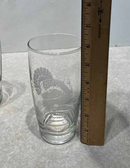 Set of 4 Turkey Glasses