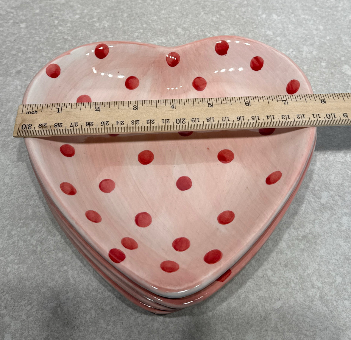 Set of 4 Heart Plates